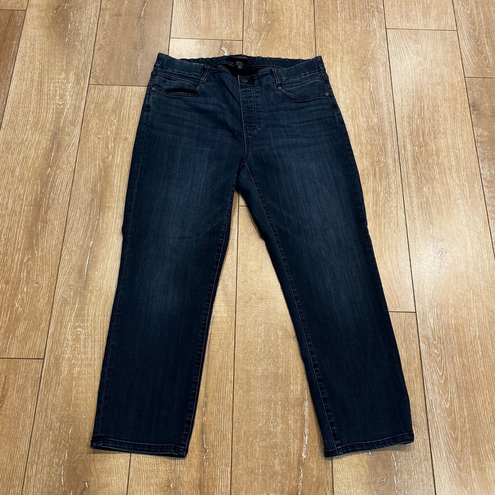 Liverpool Los Angeles Gia Glider Pull On Ankle Jeans Dark Wash 16W